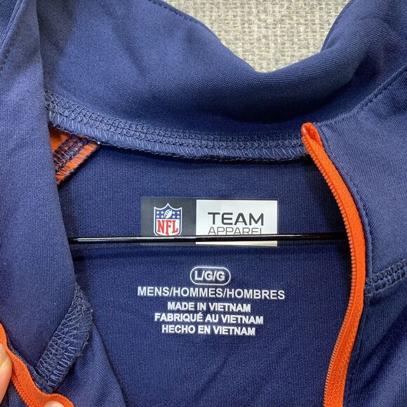 Denver Broncos 1/4 Zip Long Sleeve Pullover Shirt NFL Team Apparel Men's Large - Picture 5 of 8